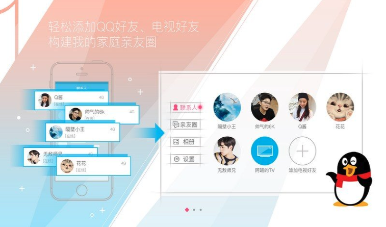 QQ视频聊天亲友圈