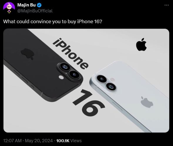 iPhone 16渲染图曝光 竖排双摄重回iPhone X时代