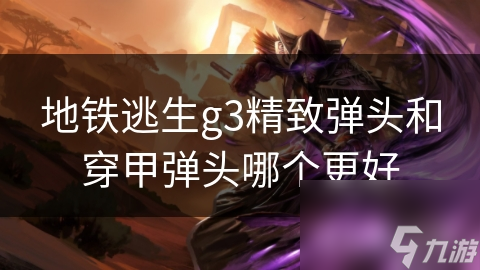 地铁逃生g3精致弹头和穿甲弹头哪个更好