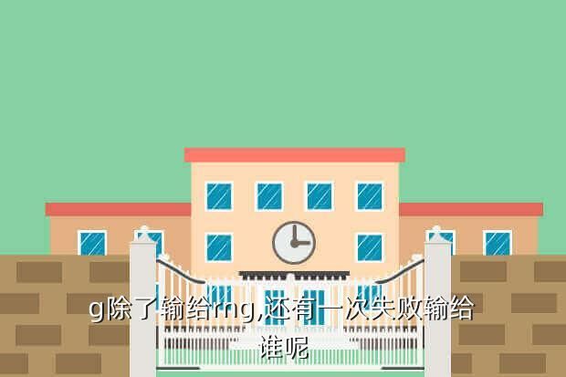 g除了输给rng,还有一次失败输给谁呢