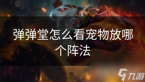 弹弹堂怎么看宠物放哪个阵法