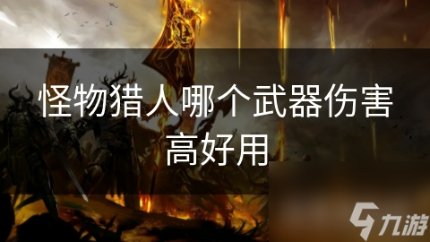 怪物猎人哪个武器伤害高好用