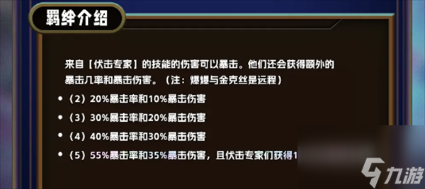 《云顶之弈》s13伏击专家羁绊介绍