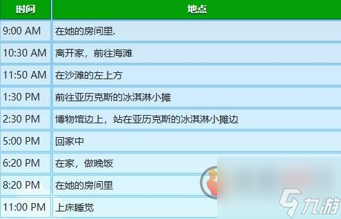 星露谷物语海莉行程图 星露谷物语海莉行程表一览