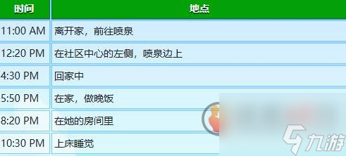星露谷物语海莉行程图 星露谷物语海莉行程表一览