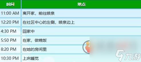 星露谷物语海莉行程图 星露谷物语海莉行程表一览