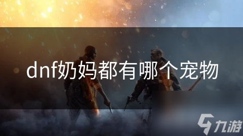 dnf奶妈都有哪个宠物