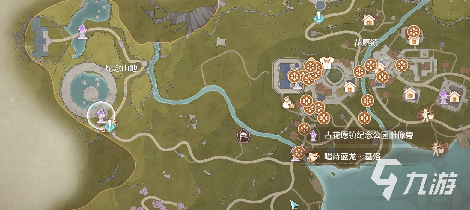 无限暖暖花愿镇雕像在哪 无限暖暖花愿镇雕像介绍