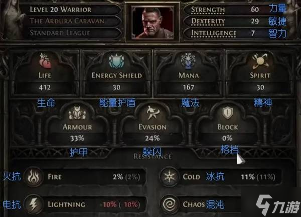 《流放之路2》人物基础属性一览 角色面板属性介绍