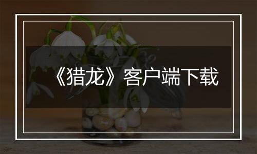 《猎龙》客户端下载