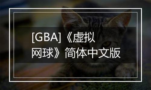 [GBA]《虚拟网球》简体中文版