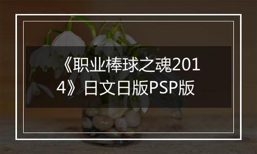 《职业棒球之魂2014》日文日版PSP版