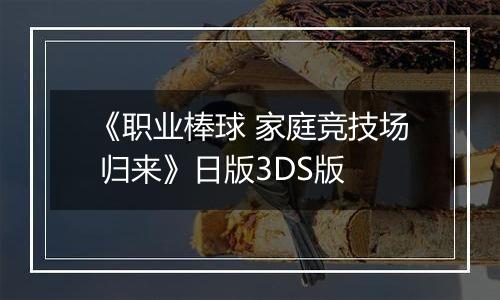 《职业棒球 家庭竞技场 归来》日版3DS版