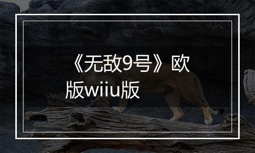 《无敌9号》欧版wiiu版