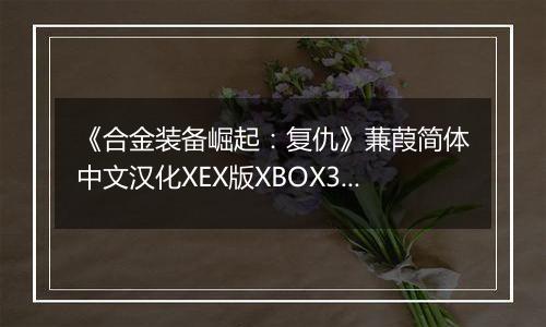 《合金装备崛起：复仇》蒹葭简体中文汉化XEX版XBOX360版