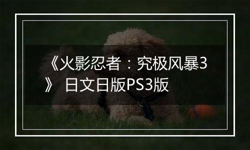 《火影忍者:究极风暴3》 日文日版PS3版