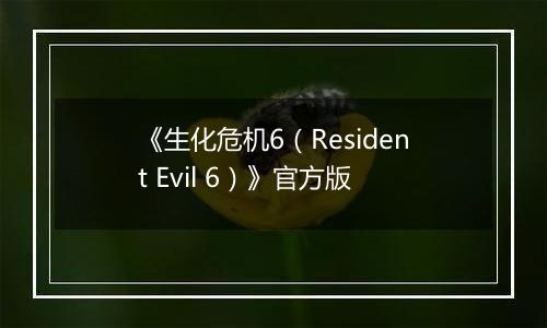 《生化危机6（Resident Evil 6）》官方版