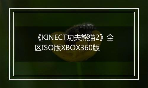 《KINECT功夫熊猫2》全区ISO版XBOX360版
