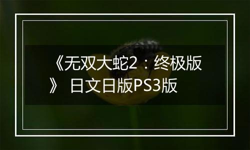《无双大蛇2：终极版》 日文日版PS3版