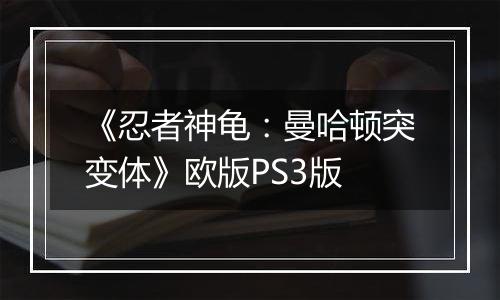 《忍者神龟:曼哈顿突变体》欧版PS3版