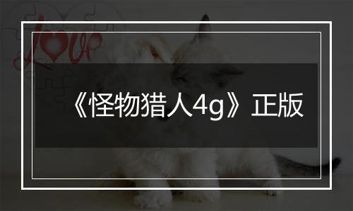 《怪物猎人4g》正版