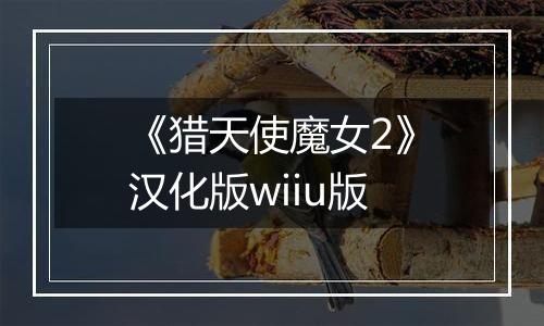 《猎天使魔女2》汉化版wiiu版