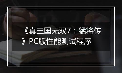 《真三国无双7：猛将传》PC版性能测试程序