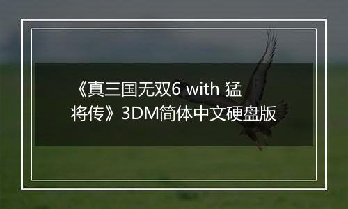 《真三国无双6 with 猛将传》3DM简体中文硬盘版