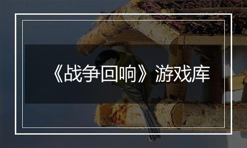 《战争回响》游戏库