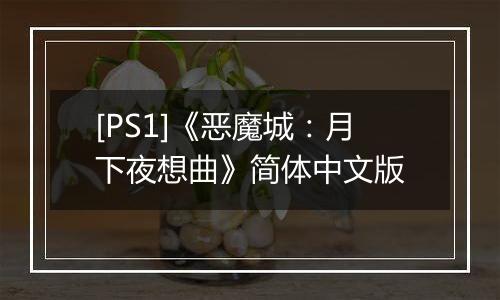 [PS1]《恶魔城：月下夜想曲》简体中文版