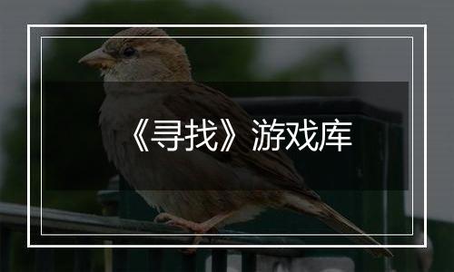 《寻找》游戏库