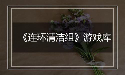 《连环清洁组》游戏库