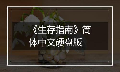 《生存指南》简体中文硬盘版