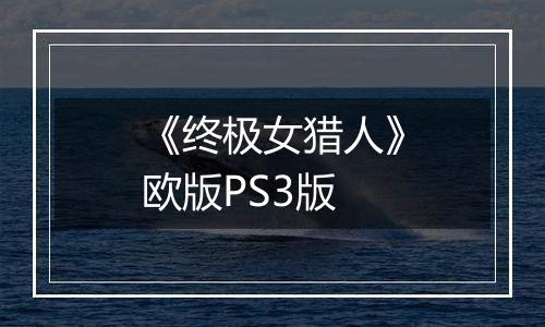 《终极女猎人》欧版PS3版