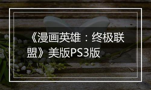 《漫画英雄：终极联盟》美版PS3版