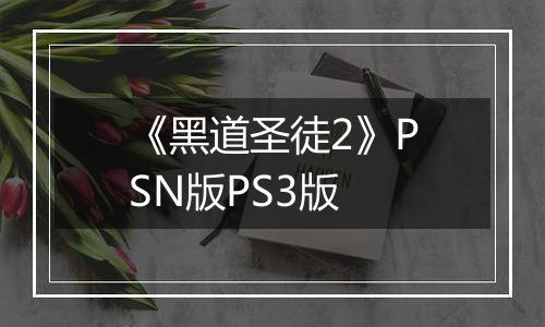 《黑道圣徒2》PSN版PS3版