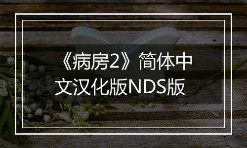 《病房2》简体中文汉化版NDS版