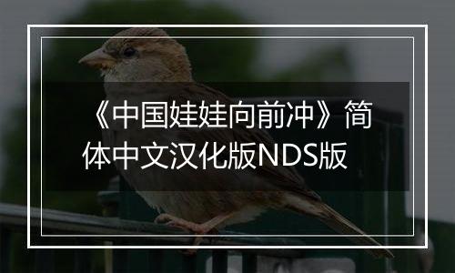 《中国娃娃向前冲》简体中文汉化版NDS版