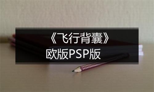 《飞行背囊》欧版PSP版