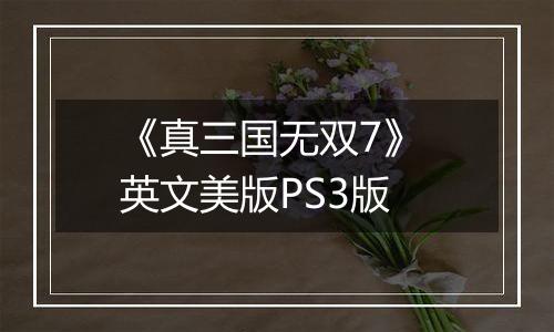 《真三国无双7》 英文美版PS3版