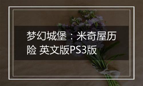 梦幻城堡:米奇屋历险 英文版PS3版