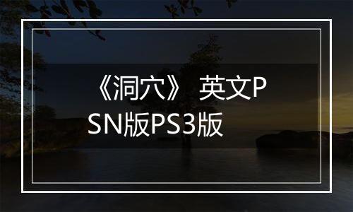 《洞穴》 英文PSN版PS3版