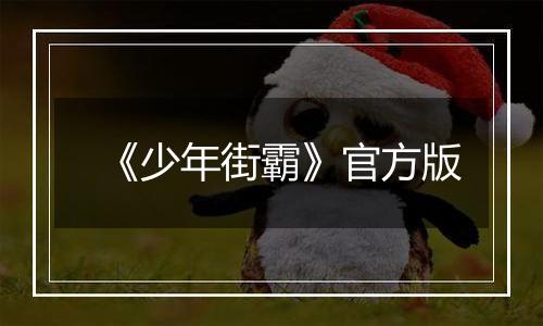 《少年街霸》官方版