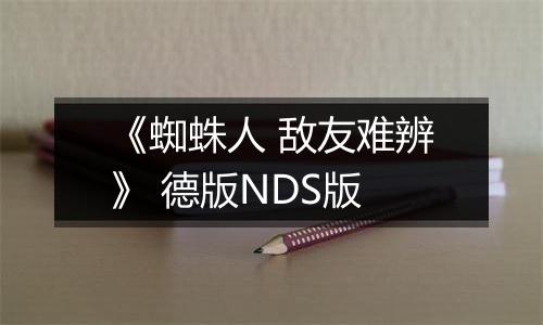 《蜘蛛人 敌友难辨》 德版NDS版