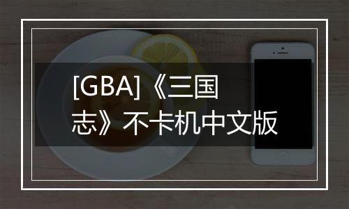 [GBA]《三国志》不卡机中文版