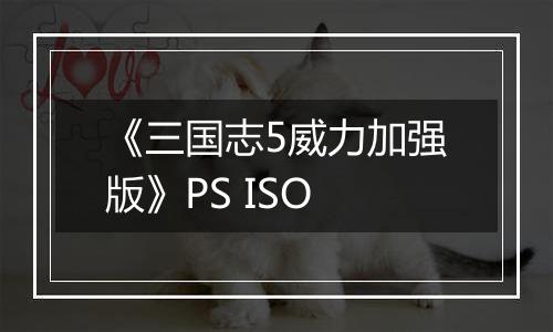 《三国志5威力加强版》PS ISO