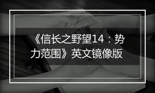 《信长之野望14：势力范围》英文镜像版