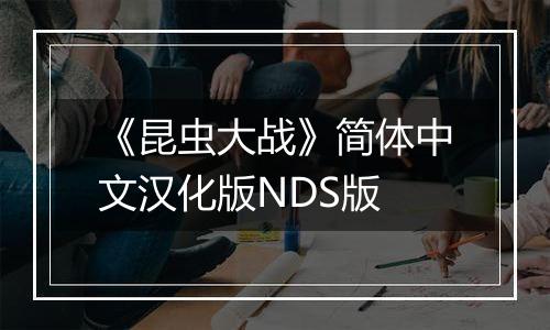 《昆虫大战》简体中文汉化版NDS版