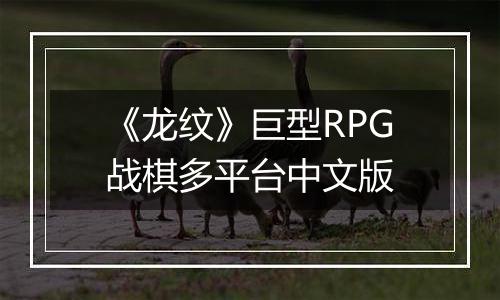 《龙纹》巨型RPG战棋多平台中文版