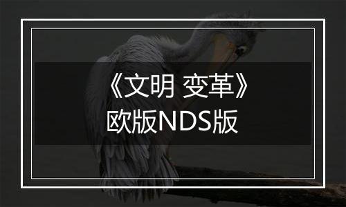 《文明 变革》 欧版NDS版
